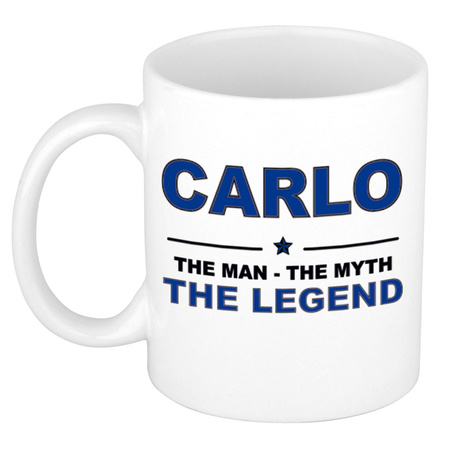 Carlo The man, The myth the legend collega kado mokken/bekers 300 ml