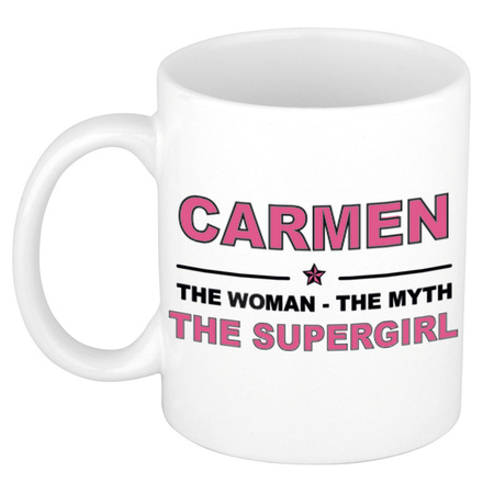 Carmen The woman, The myth the supergirl collega kado mokken/bekers 300 ml