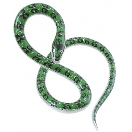 Carnaval opblaasbare dieren groene slang 152 cm volwassenen