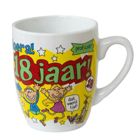 Dutch cartoon mug 18 years old