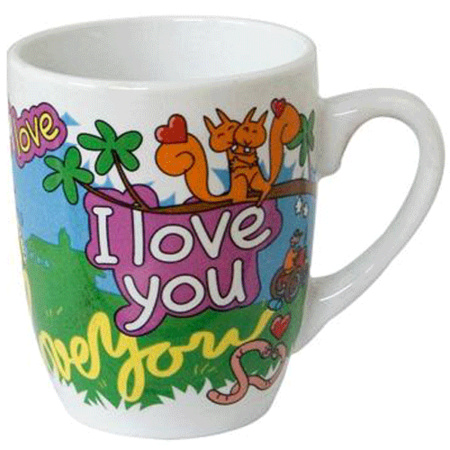 Cartoon mug i love you