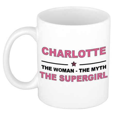 Charlotte The woman, The myth the supergirl name mug 300 ml
