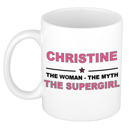 Christine The woman, The myth the supergirl collega kado mokken/bekers 300 ml