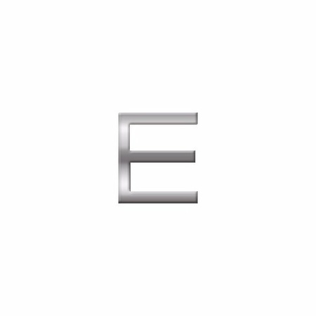 Chrome 3d letter E small