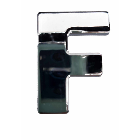 Chrome 3d letter F small
