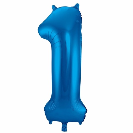 21 jaar blauwe folie ballonnen 86 cm leeftijd/cijfer