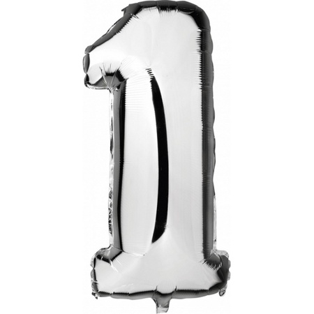 18 years silver foil balloons 88 cm age/number