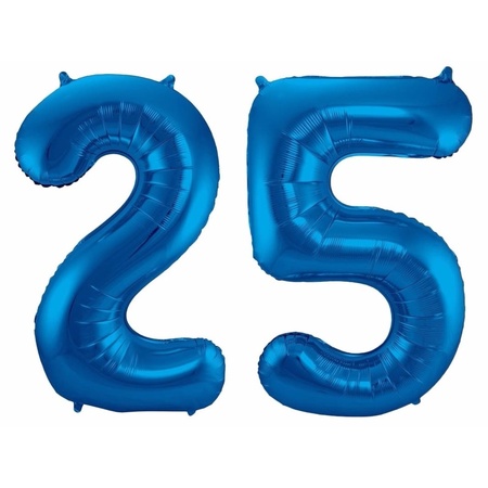 Number 25 balloon blue 86 cm