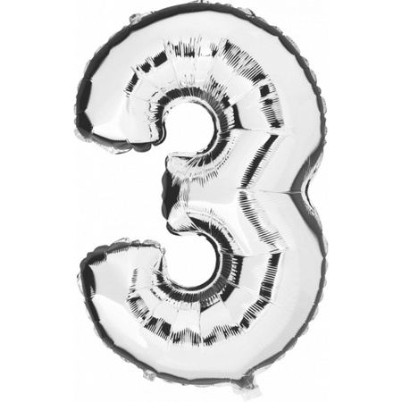 30 years silver foil balloons 88 cm age/number