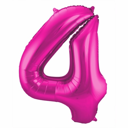 Number 4 balloon pink 86 cm