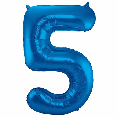 Number 5 balloon blue 86 cm