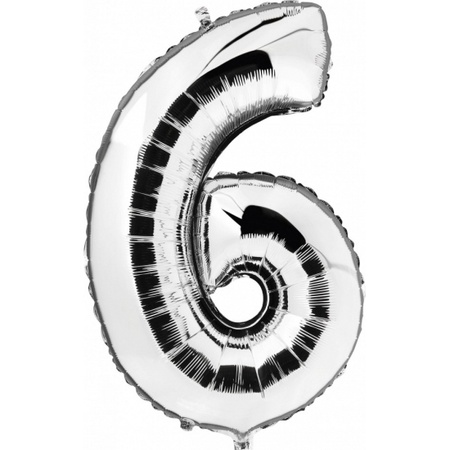 60 years silver foil balloons 88 cm age/number