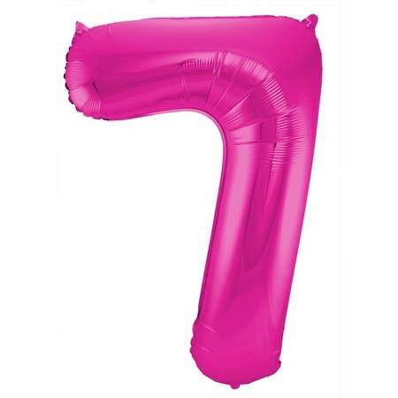 Number 7 balloon pink 86 cm