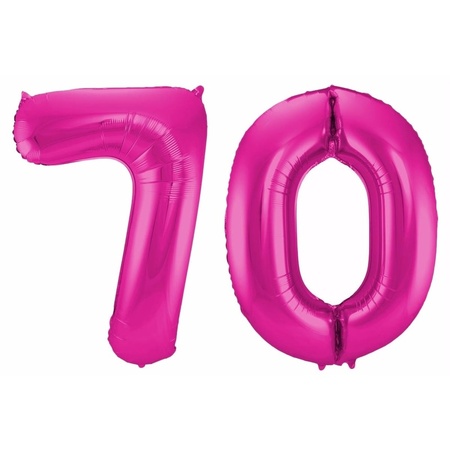 Number 70 balloon pink 86 cm