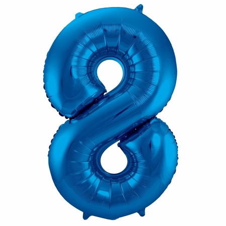 Number 80 balloon blue 86 cm