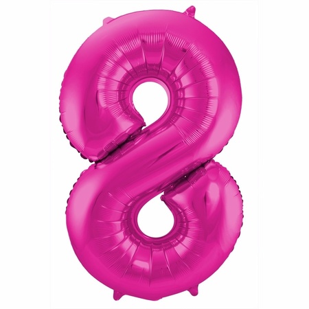 Number 8 balloon pink 86 cm