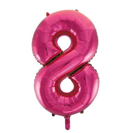Foil balloon pink 8 