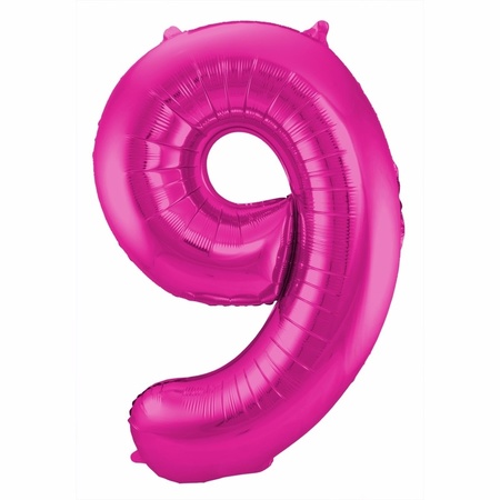Number 9 balloon pink 86 cm