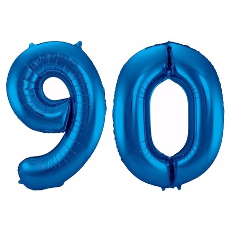 Number 90 balloon blue 86 cm