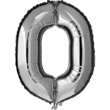 80 jaar zilveren folie ballonnen 88 cm leeftijd/cijfer