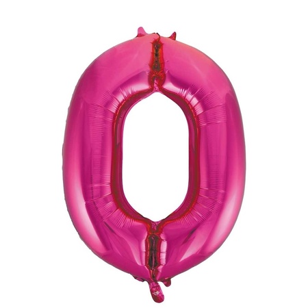 Foil balloon pink 0 