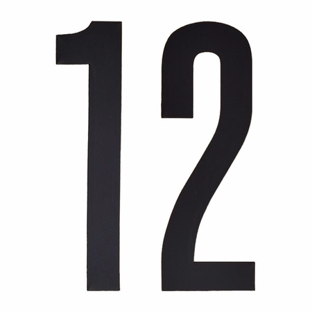 Number sticker 12 black