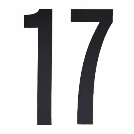 Number sticker 17 black