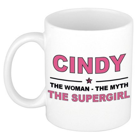 Cindy The woman, The myth the supergirl collega kado mokken/bekers 300 ml