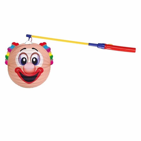 Clown lantern 22 cm with lantern stick