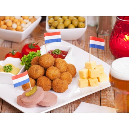 Cocktailprikkers vlag Nederland 50x stuks