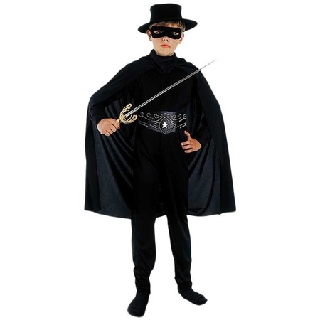 Complete black hero costume for kids