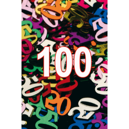 bags of 100 Years confetti 15 grams