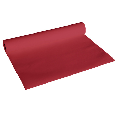 Cosy & Trendy Tafelloper - papier - bordeaux rood - 480 x 40 cm