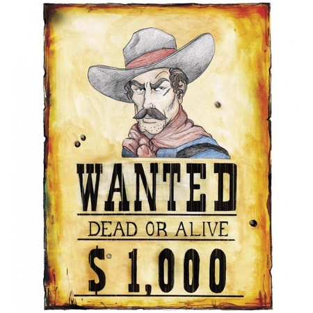 Western wanted posters