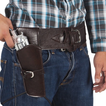 Cowboy belt and holster 110cm