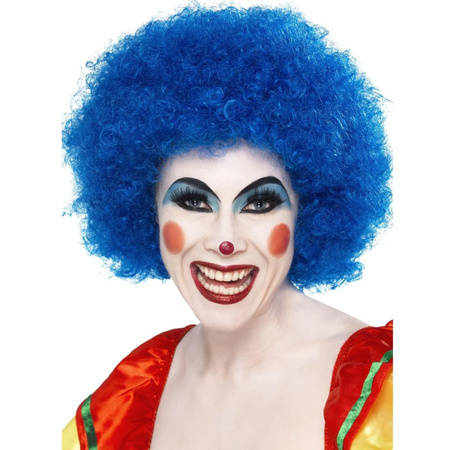 Crazy clown wig blue 