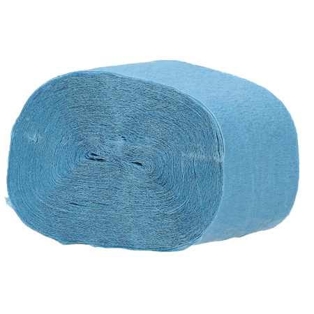 Crepe papier rol - 1x - blauw - 200 x 5 cm - brandvertragend