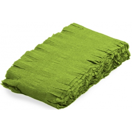 Crepe papier slingers lime groen van 6 meter