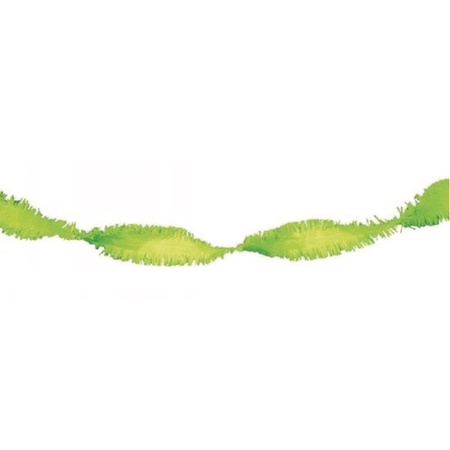 Crepe paper garlands lime green 6 meters