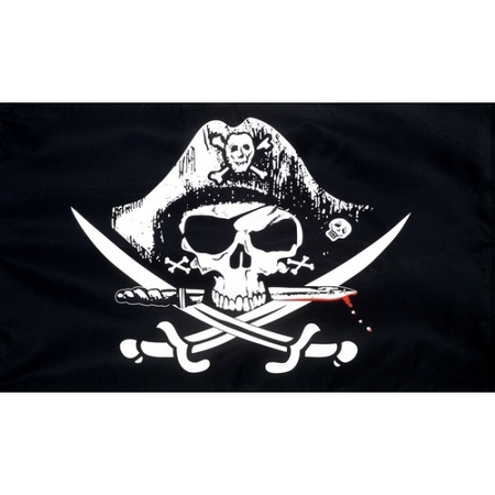 Crossed sabres pirate flag