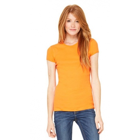 Dames skinny shirts Hanna oranje