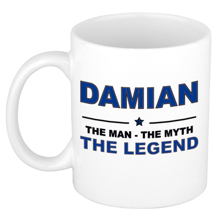 Damian The man, The myth the legend collega kado mokken/bekers 300 ml