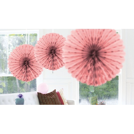 Decoration fan light pink 45 cm