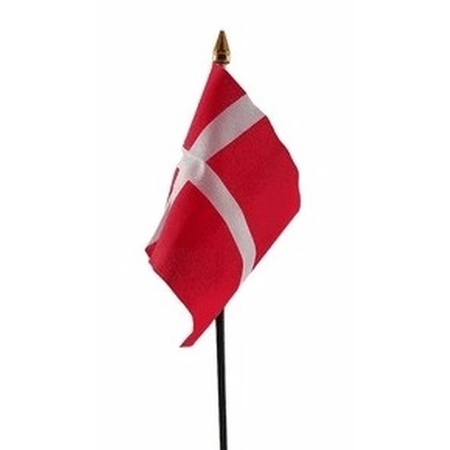 Danmark table flag 10 x 15 cm with base