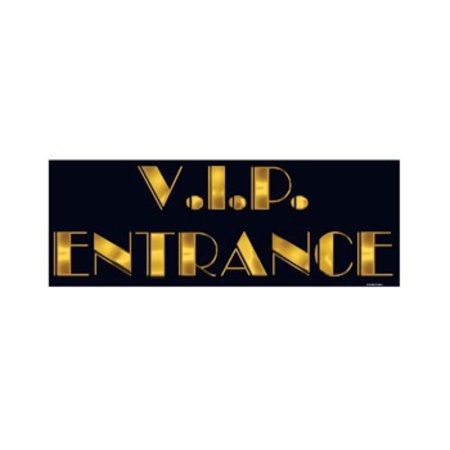 VIP entrance sign - carton - 20 x 55 cm