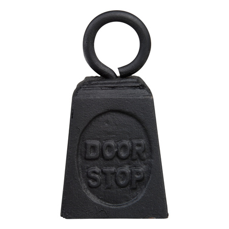 Door stopper weight iron black 13 cm