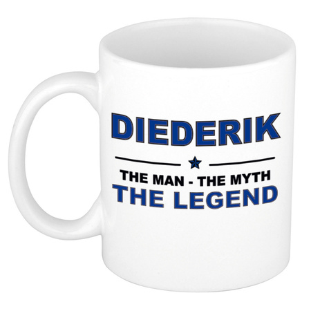 Diederik The man, The myth the legend collega kado mokken/bekers 300 ml