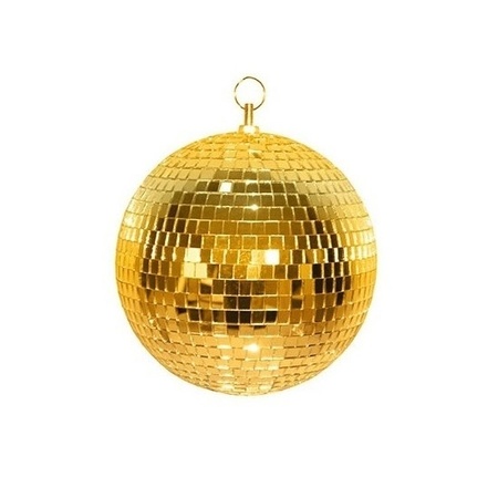Disco mirror ball gold 20 cm