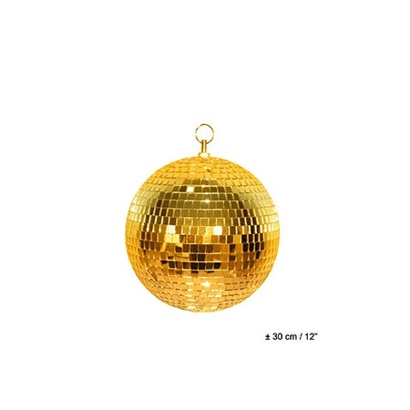 Disco spiegel bal goud 30 cm