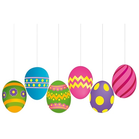 DIY 6 easter eggs decoration pakket